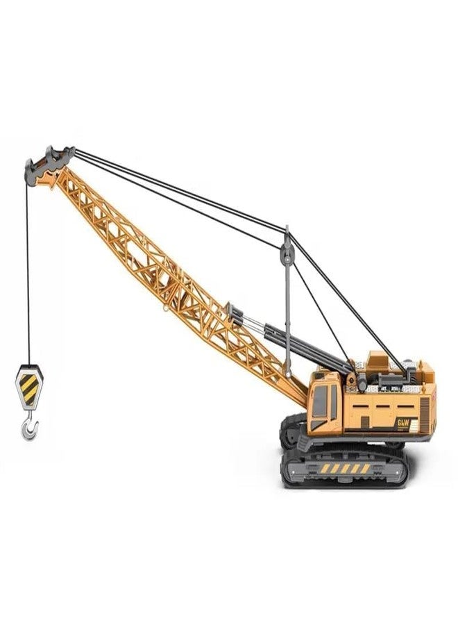 RAHU 1:55 Construction Toy Cars, 5PCS Vehicles Playset Crane, Bulldozer, Excavator, Lodder, Truck with Play Mat & Road Sign for Boys 3 4 5 Years Old - Image 1